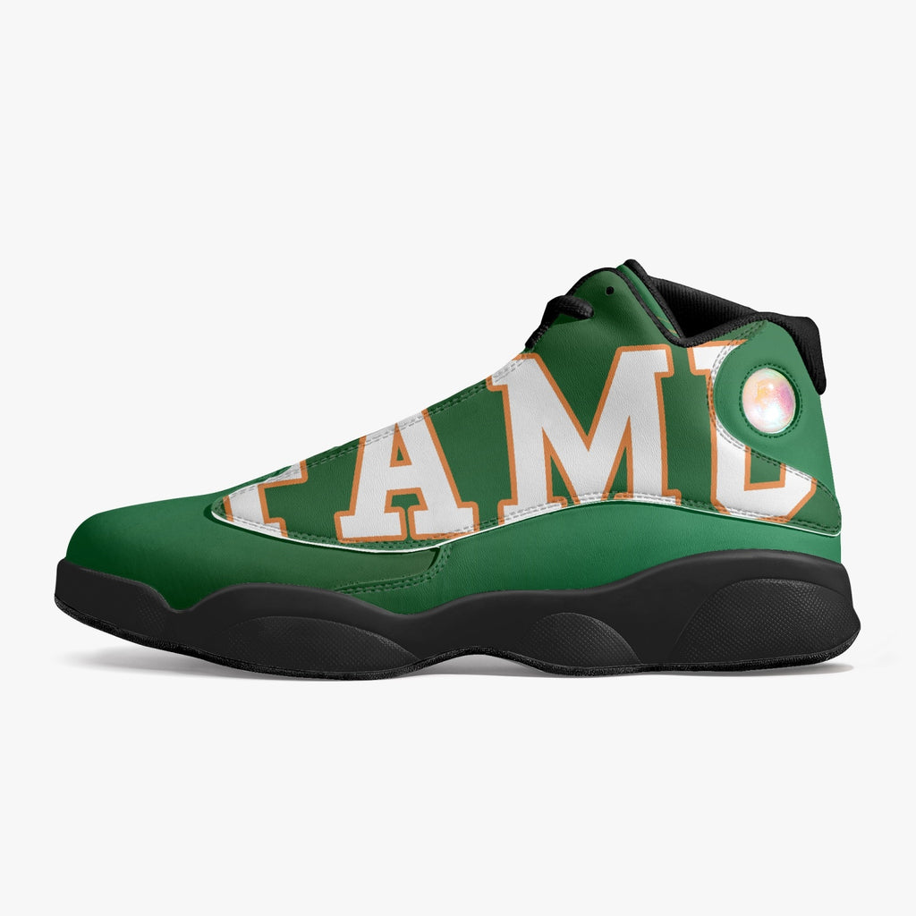FAMU Black Sole High-Top Leather Sneakers