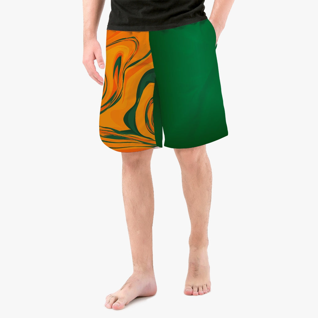 FAMU Inspired Orange Swoosh Men’s Board Shorts