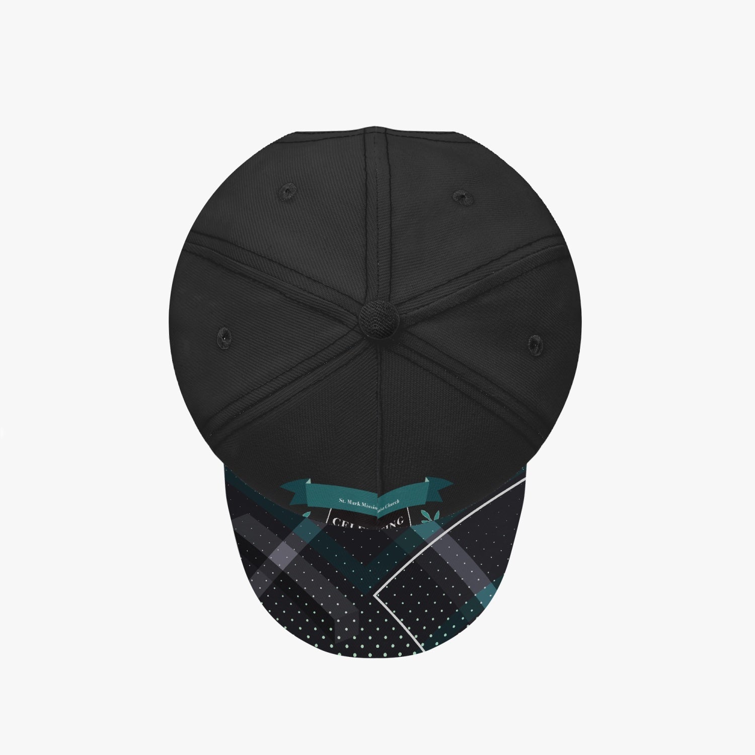 St. Mark 93rd Anniversary Teal Black AOP Baseball Cap