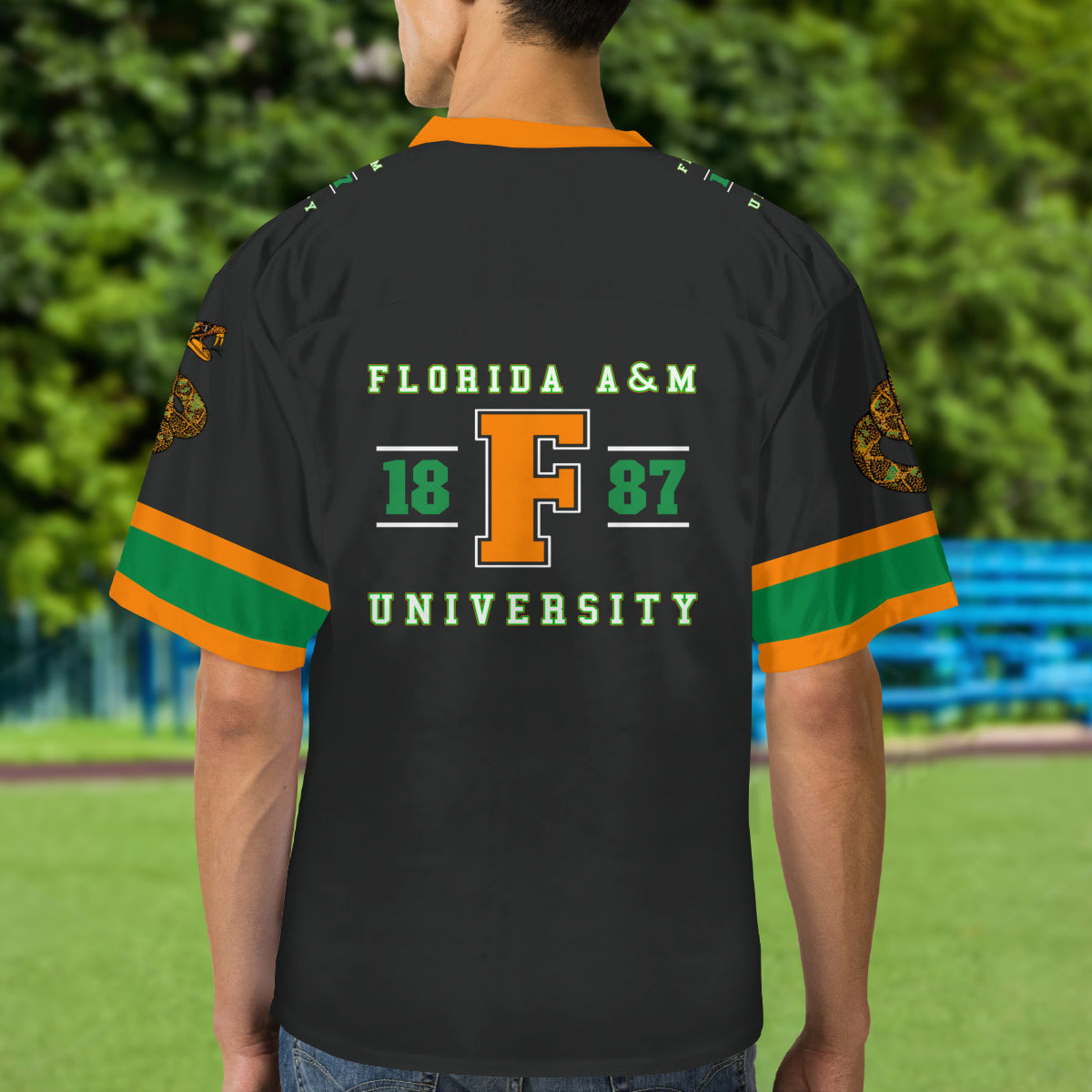 FAMU Black V-neck Rattler Jersey