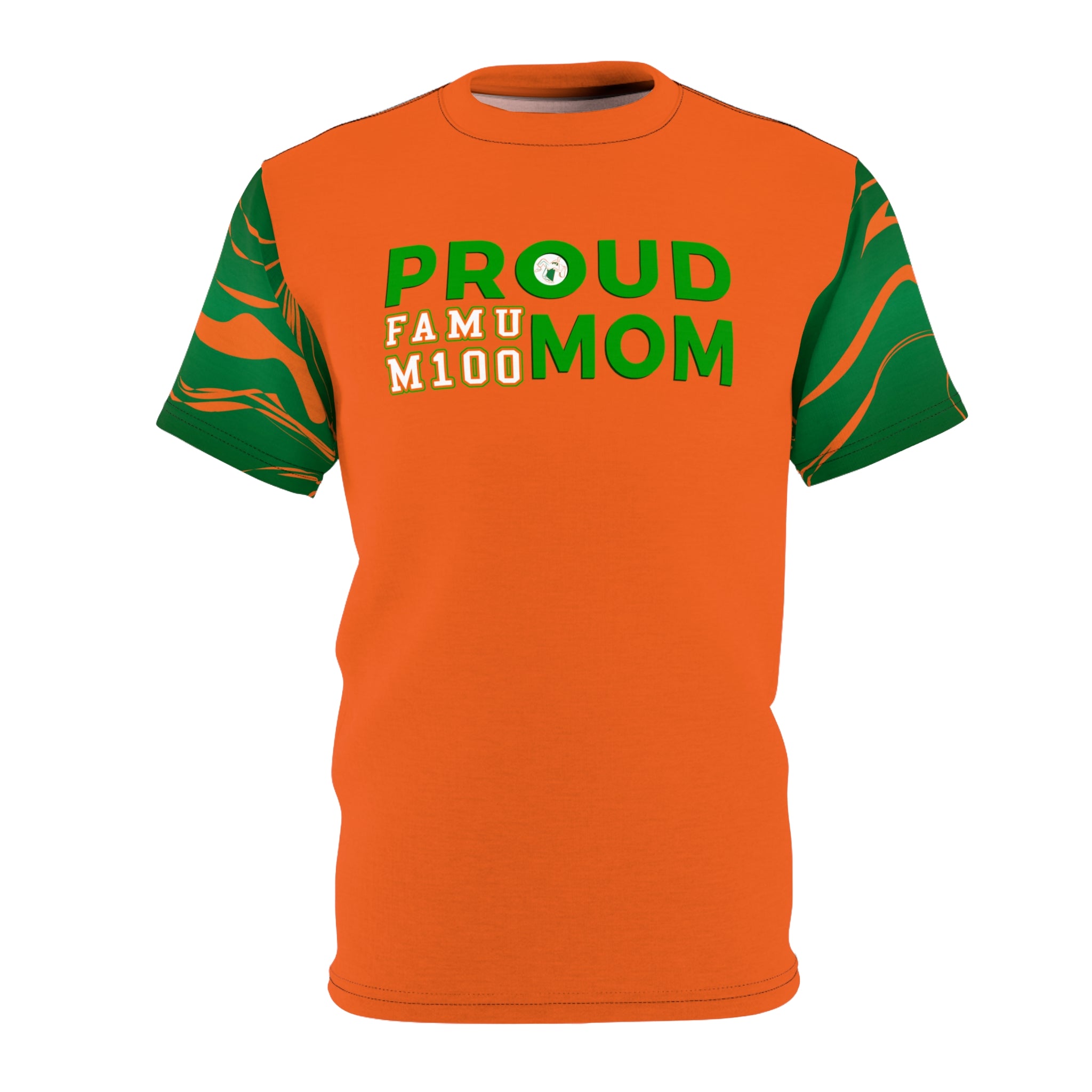 FAMU Proud M100 Mom Unisex Cut & Sew Tee (AOP)