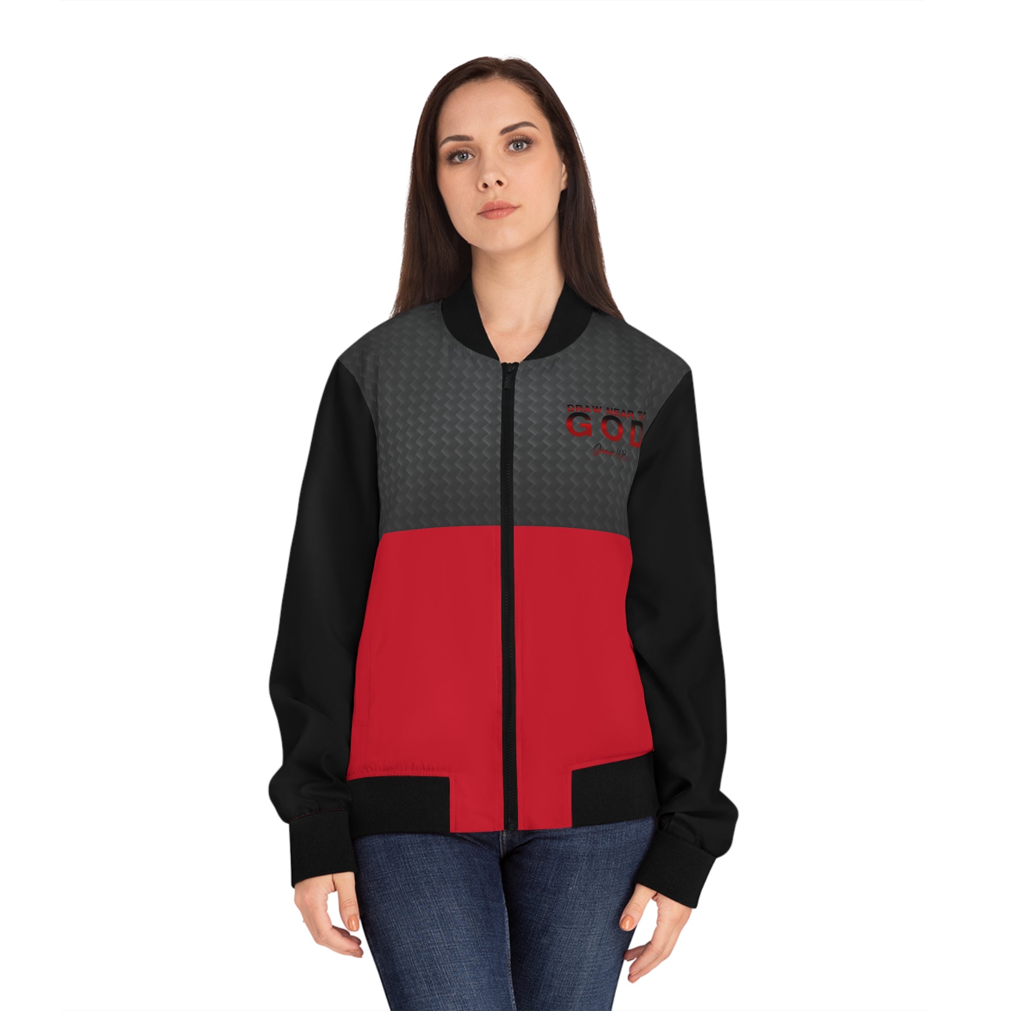 Draw Near Women's Bomber Jacket (AOP)