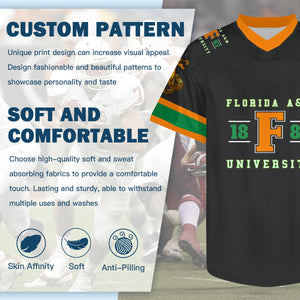 FAMU Black V-neck Rattler Jersey
