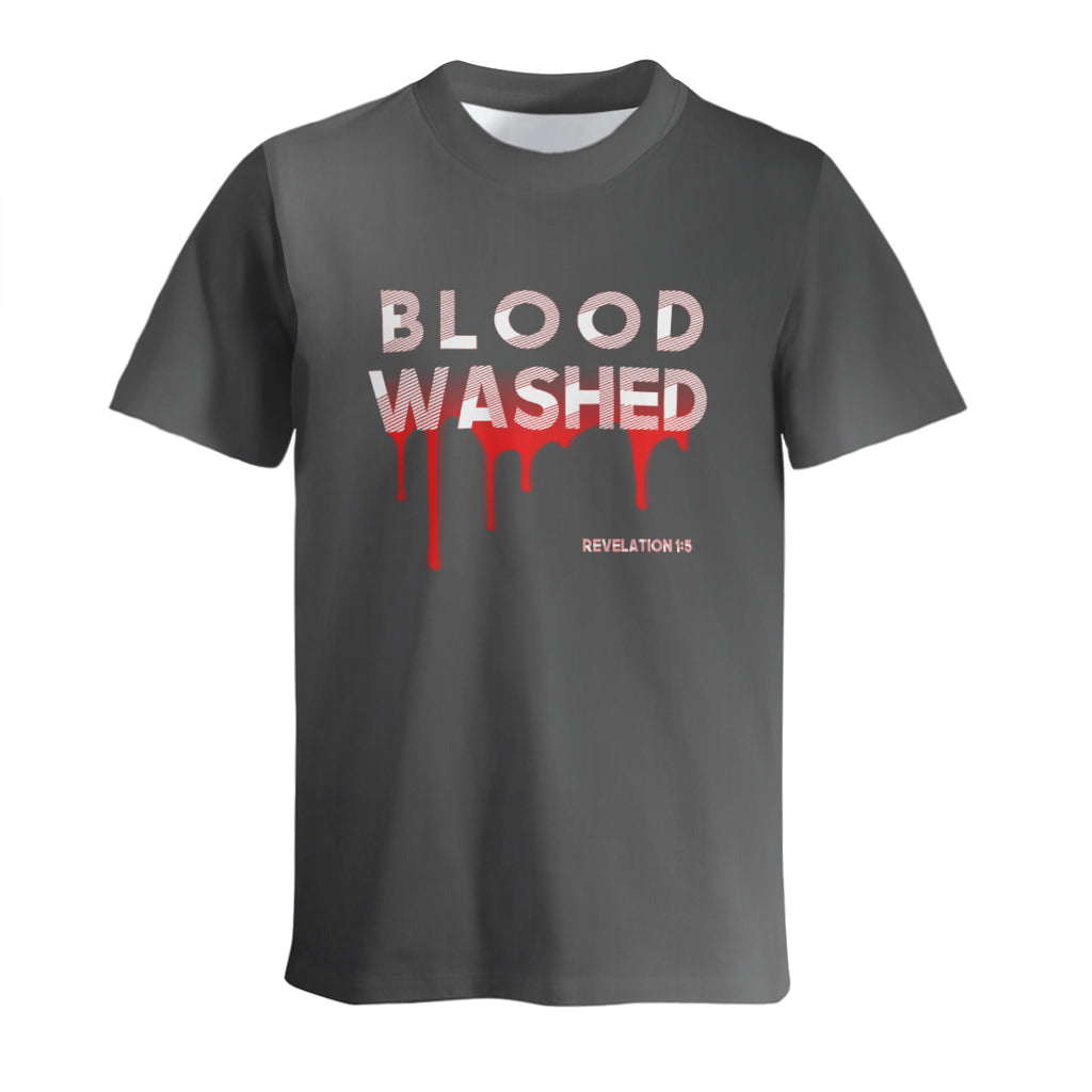 Blood Washed Gray AOP Unisex T-Shirt