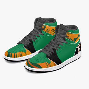 FAMU Orange-Green- Black High-Top Sneakers