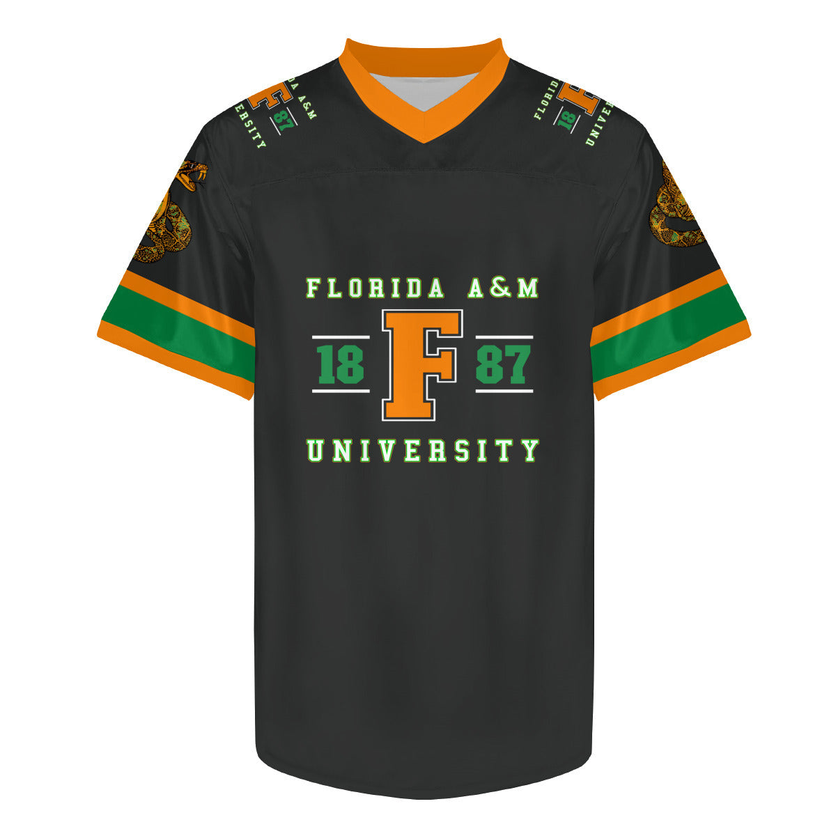 FAMU Black V-neck Rattler Jersey