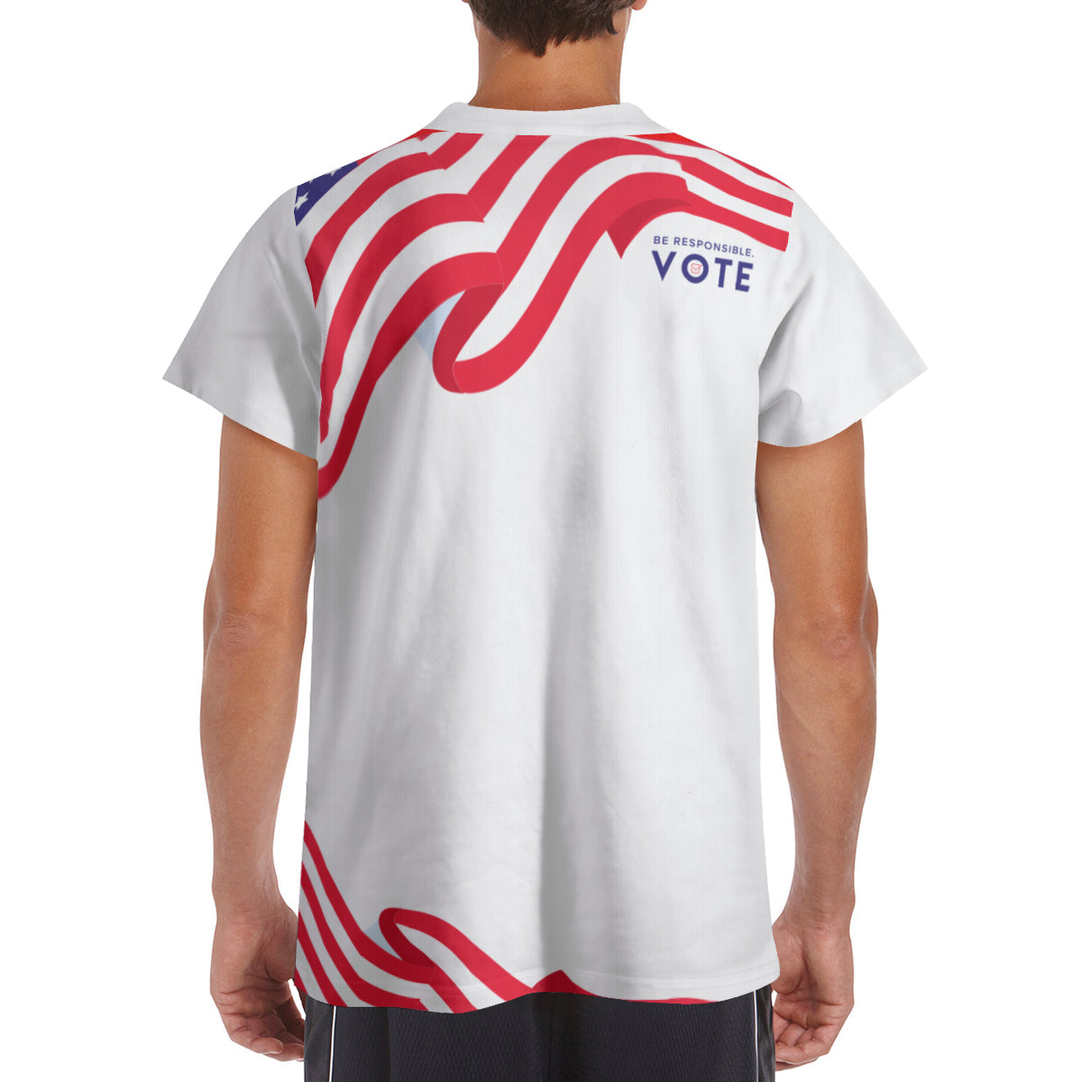 Vote- Be Responsible Flag AOP Shirt