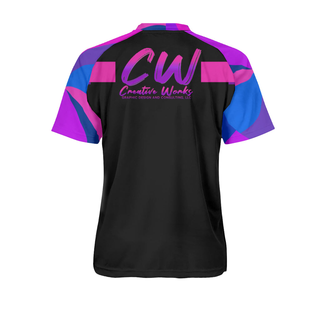 Creative Works Black With Swirl AOP