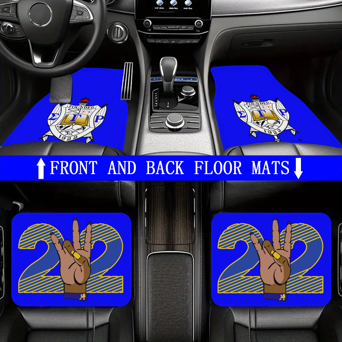 SGRho Royal Blue Front/ Rear Car Mats