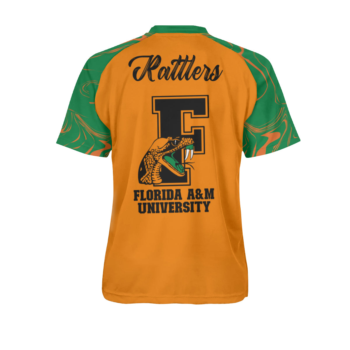 FAMU AOP Orange and Green Letter Jersey