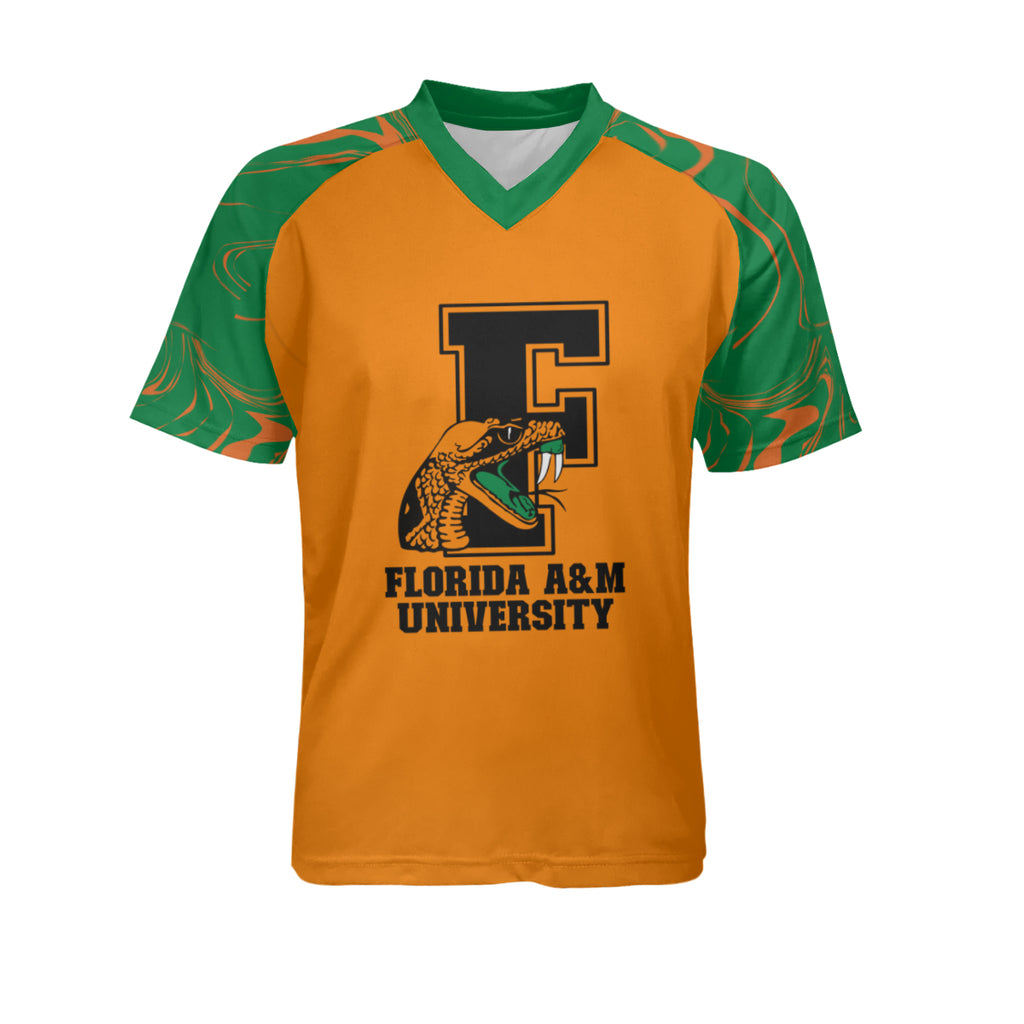 FAMU AOP Orange and Green Letter Jersey