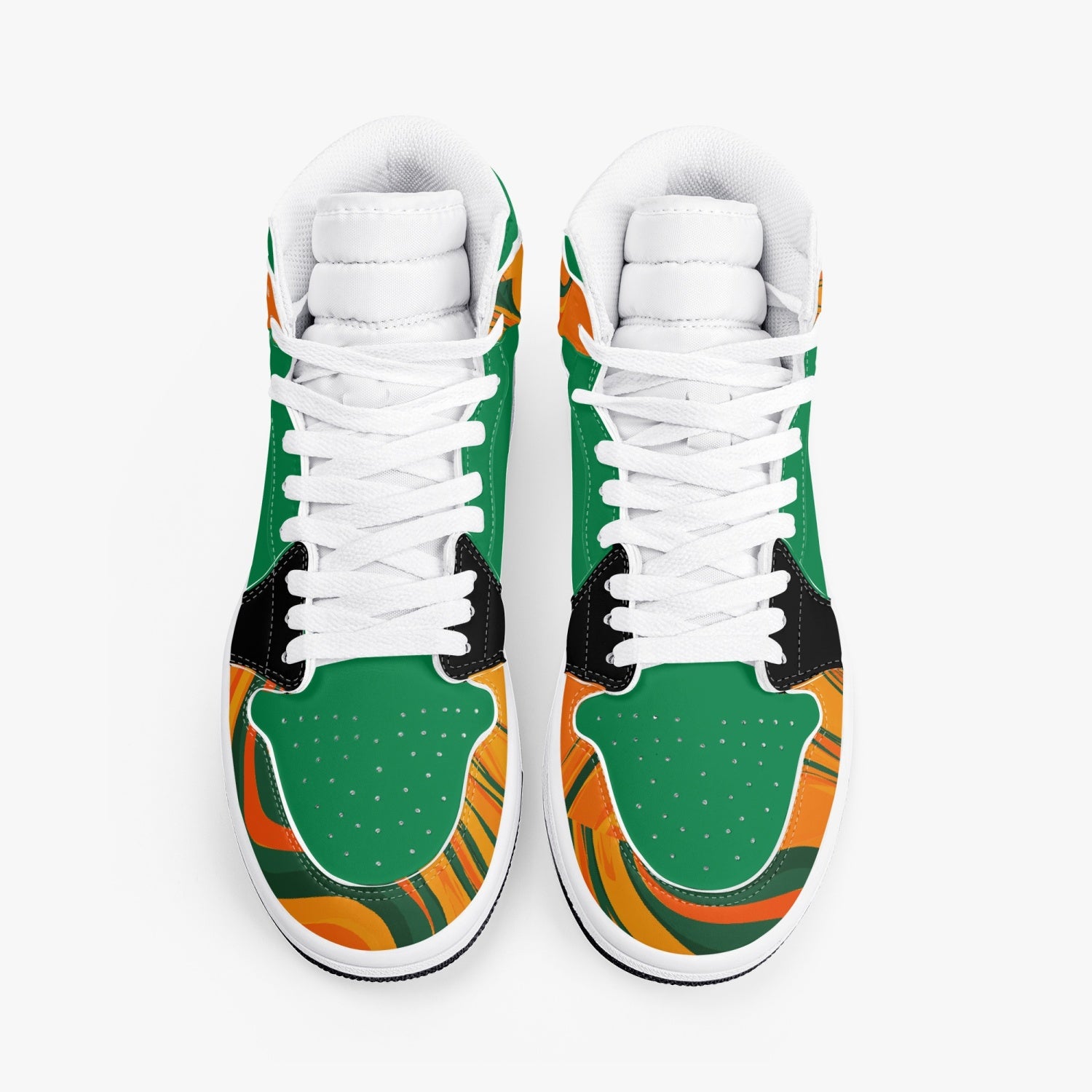 FAMU Orange-Green- Black High-Top Sneakers