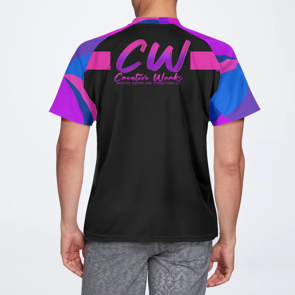 Creative Works Black With Swirl AOP