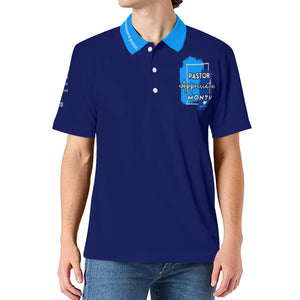 Pastor Appreciation Navy AOP Polo Shirt