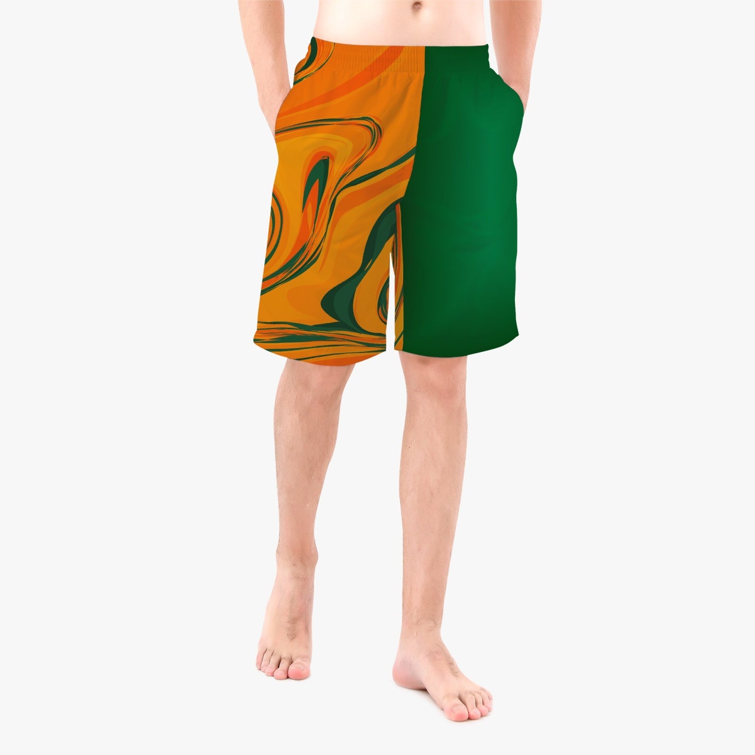 FAMU Inspired Orange Swoosh Men’s Board Shorts