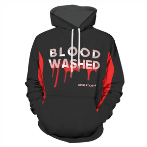 Blood Washed Red and Black Cotton Sweatshirt