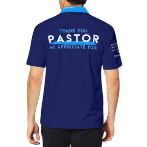 Pastor Appreciation Navy AOP Polo Shirt