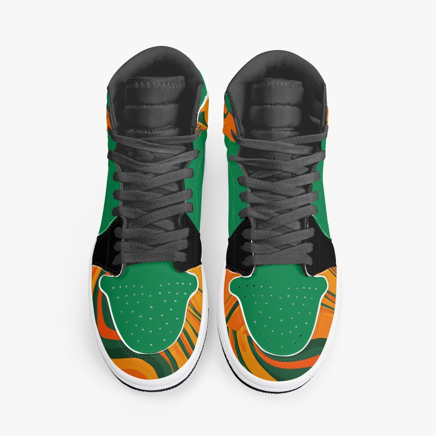 FAMU Orange-Green- Black High-Top Sneakers