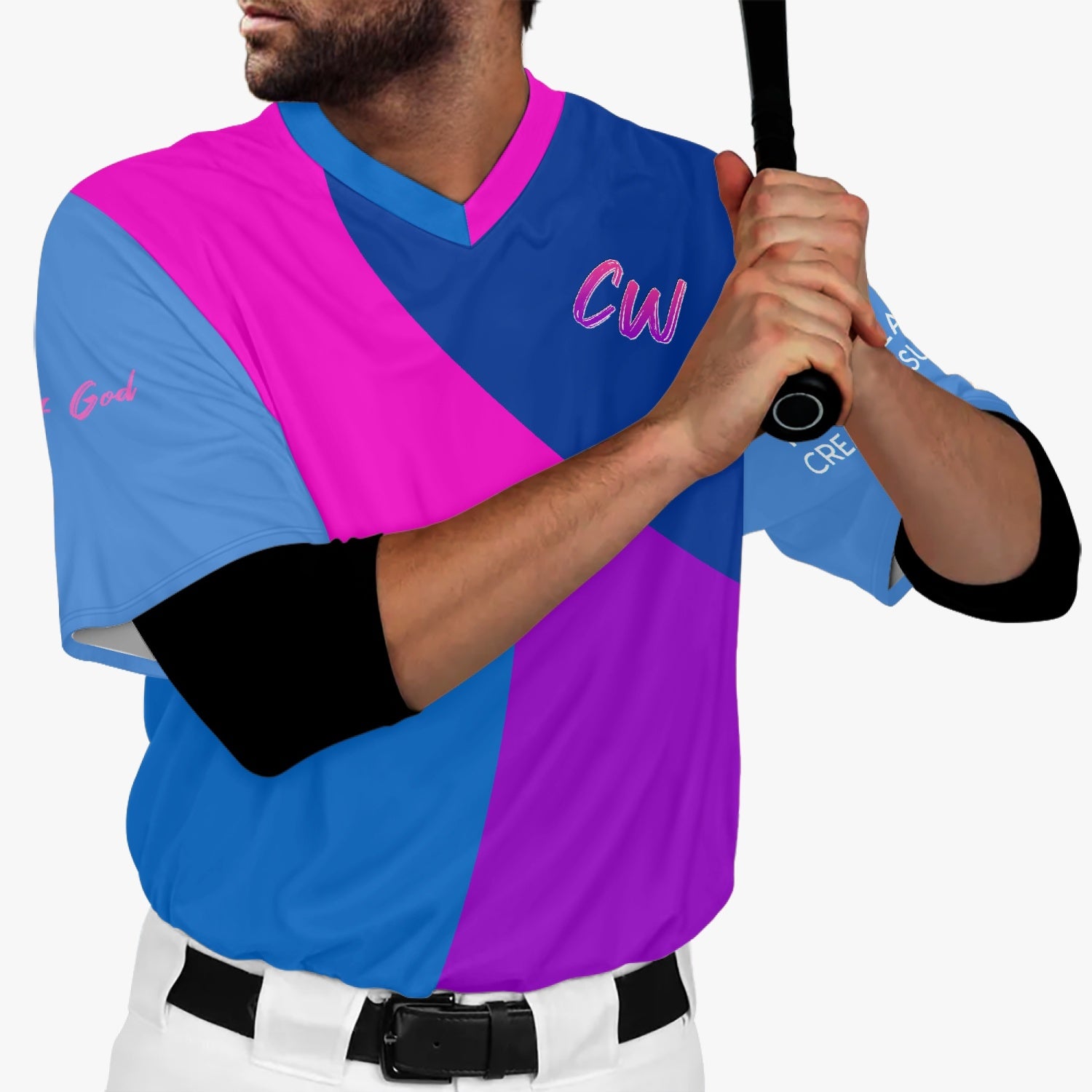 CWorks Multicolor Baseball Jersey (AOP)