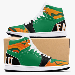 FAMU Orange-Green- Black High-Top Sneakers