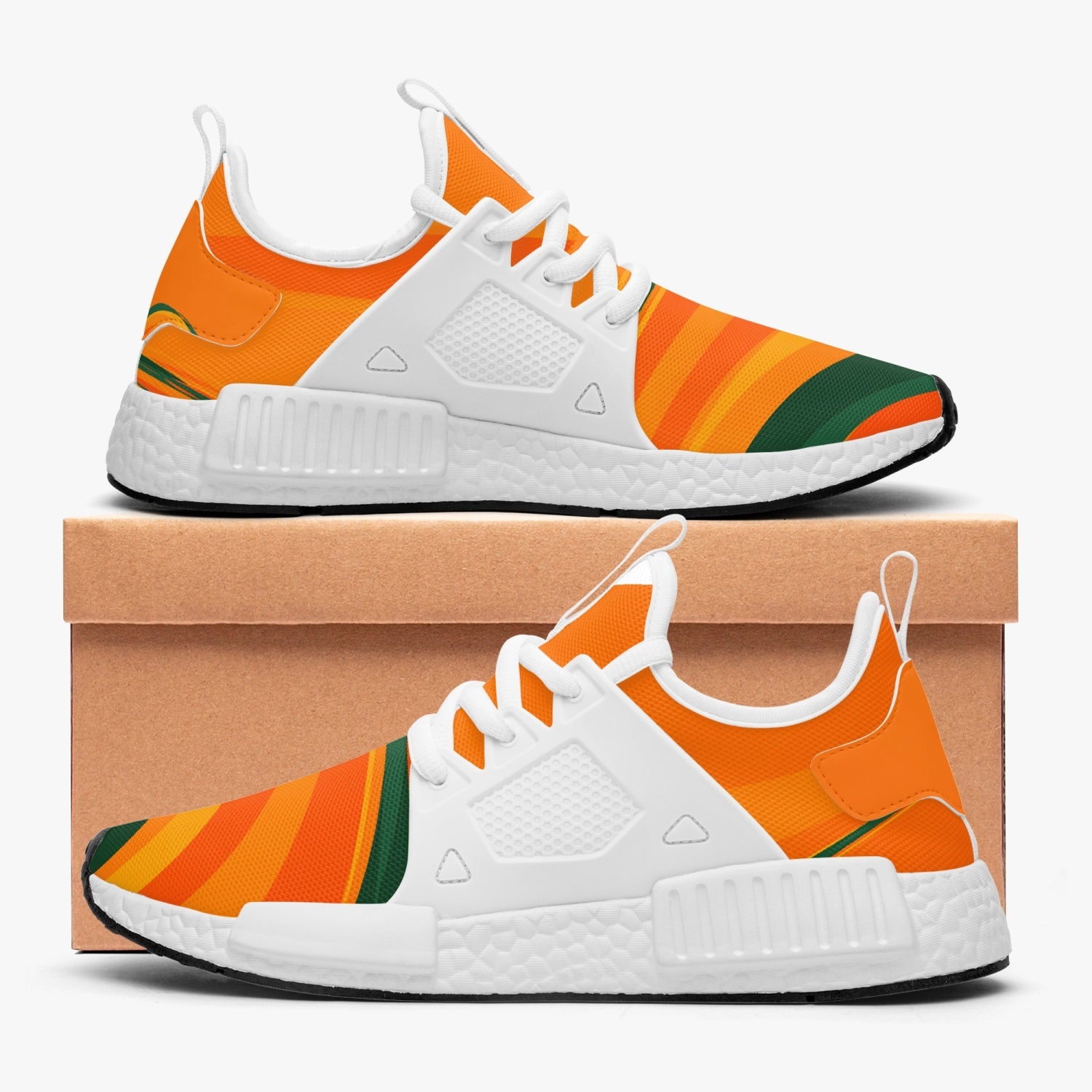 FAMU Orange and Green Athletic Sneakers