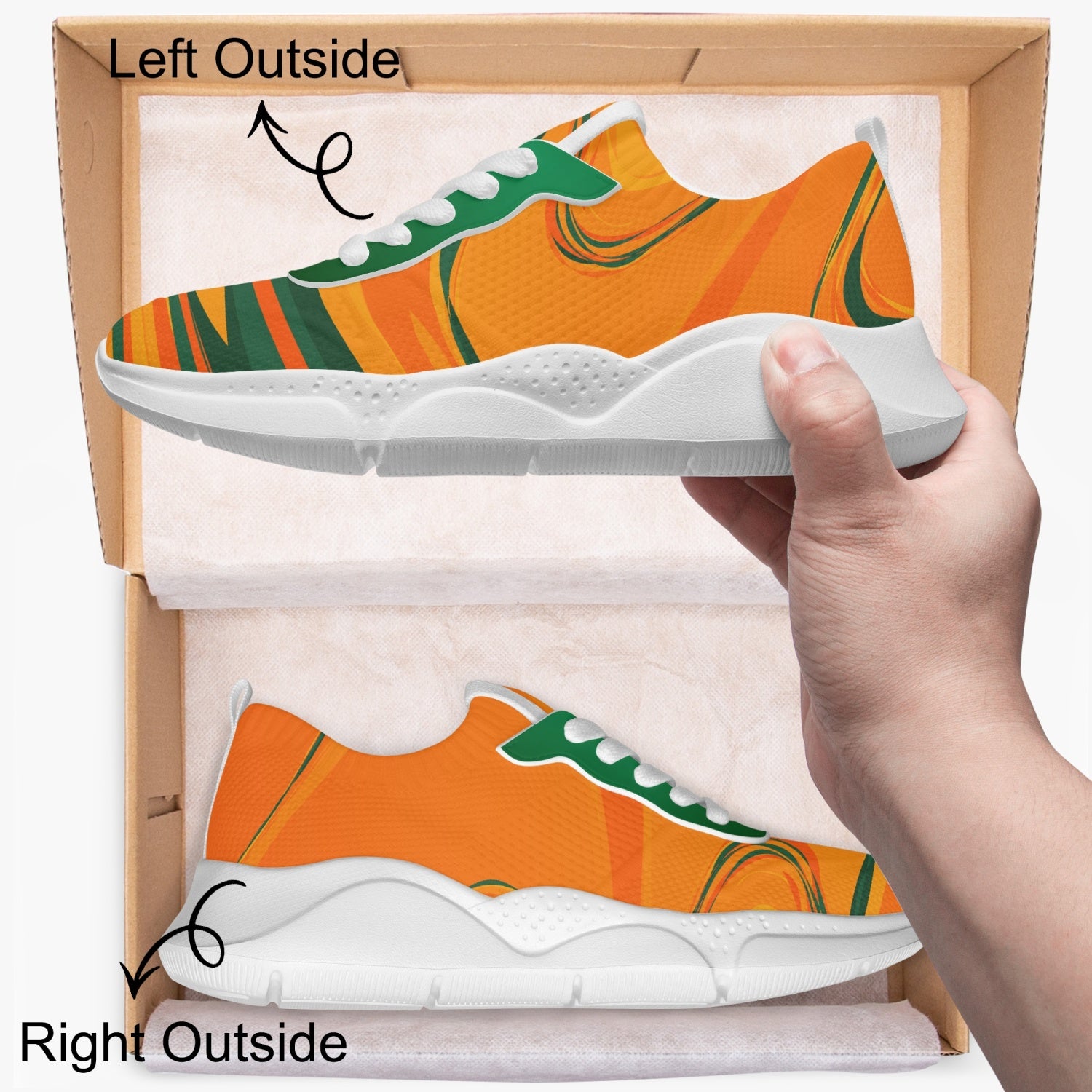 FAMU Orange and Green Women's Running Shoes