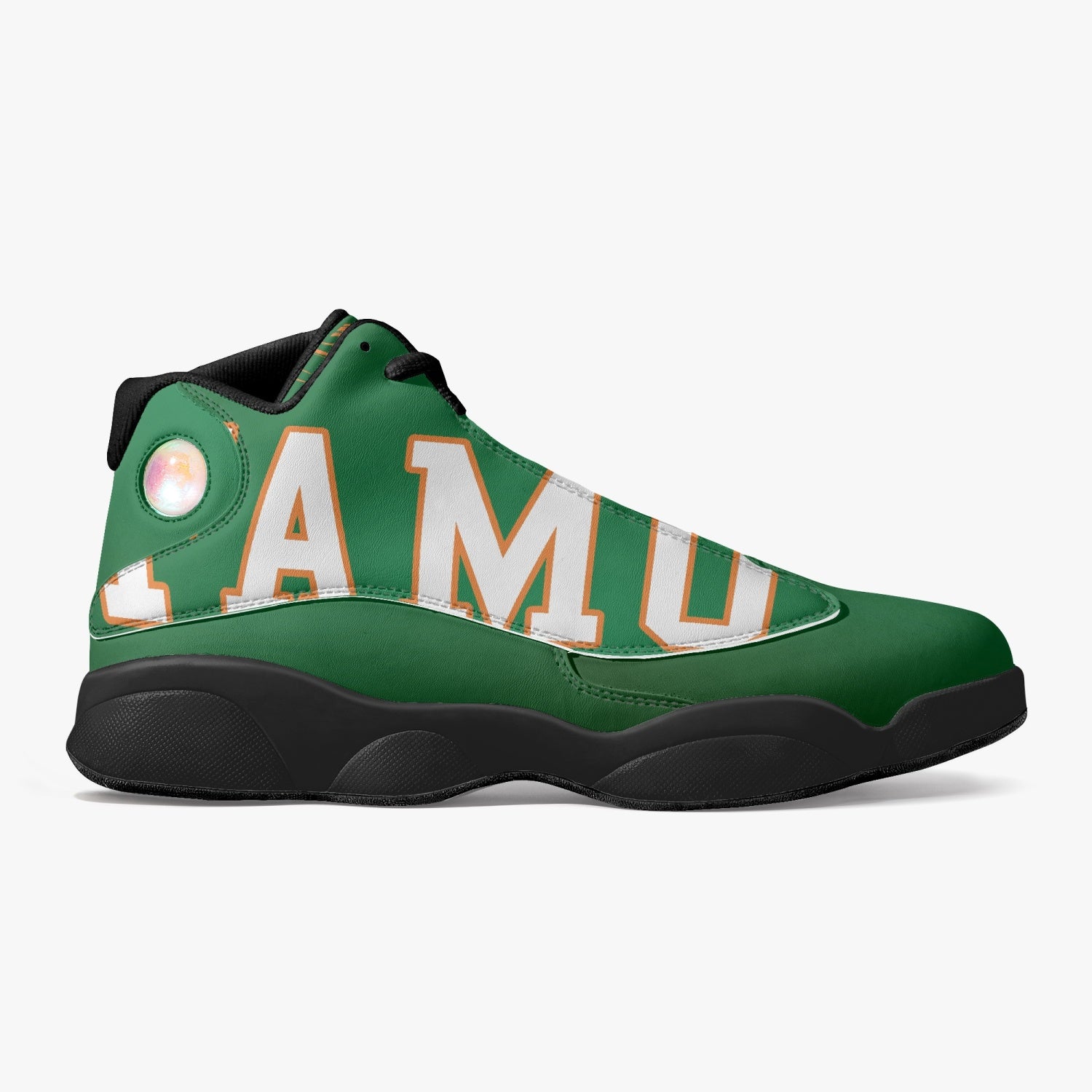 FAMU Black Sole High-Top Leather Sneakers