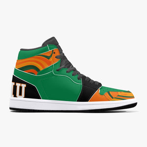 FAMU Orange-Green- Black High-Top Sneakers