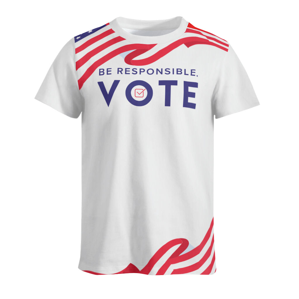 Vote- Be Responsible Flag AOP Shirt