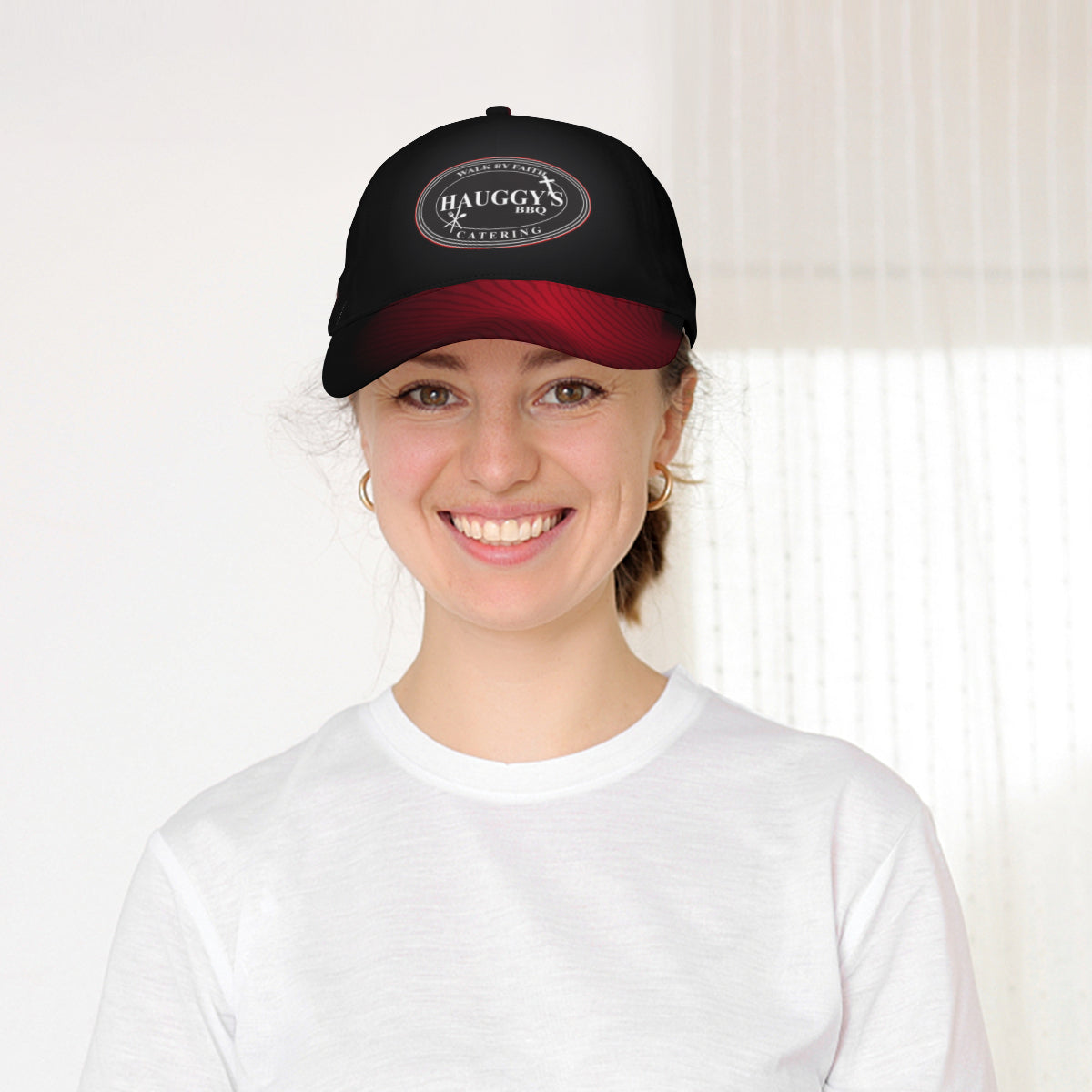 Hauggy's BBQ Red and Black Poly Cap
