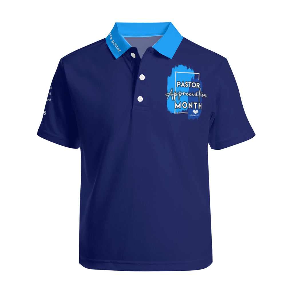 Pastor Appreciation Navy AOP Polo Shirt