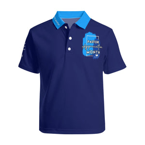 Pastor Appreciation Navy AOP Polo Shirt