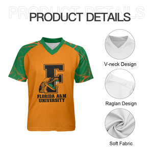 FAMU AOP Orange and Green Letter Jersey