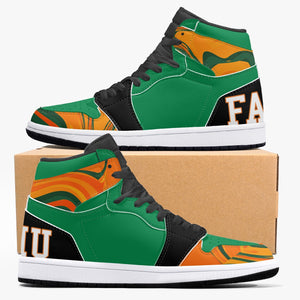 FAMU Orange-Green- Black High-Top Sneakers