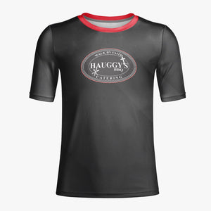 Hauggy's Handmade AOP Men Black T-shirt