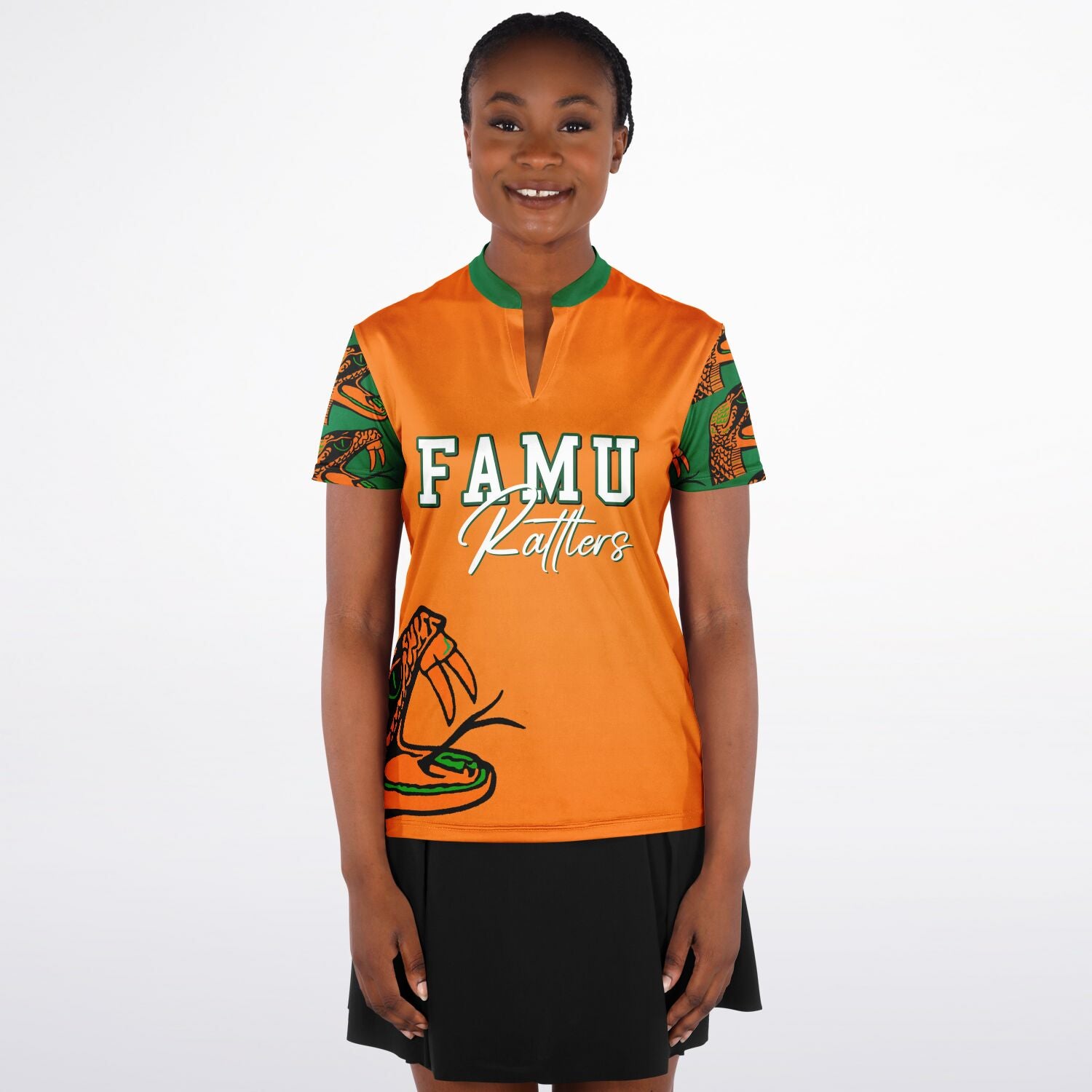 FAMU CHAMPIONS Stand Up Collar Polo Shirt - AOP