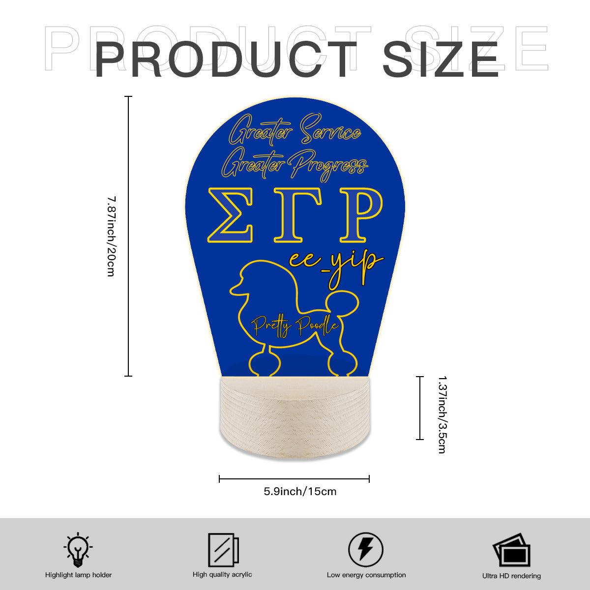 SGRHO Hot Air Balloon Shaped Photo Night Light