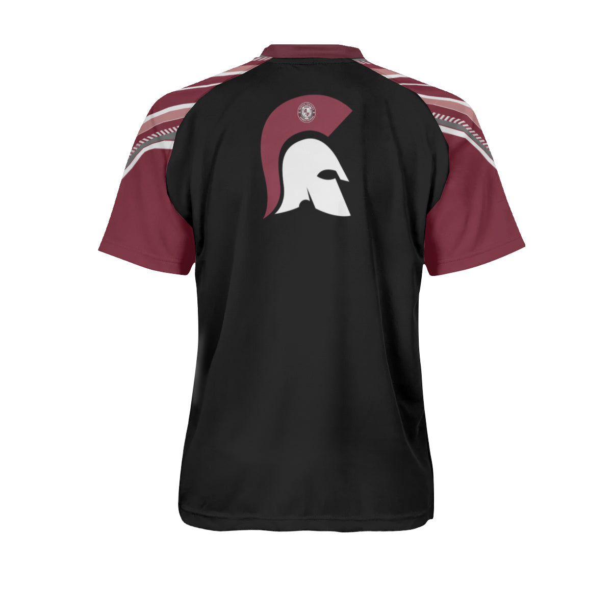 Tarpon Springs Middle Spartan Black with Maroon Sleeves Men's Jersey