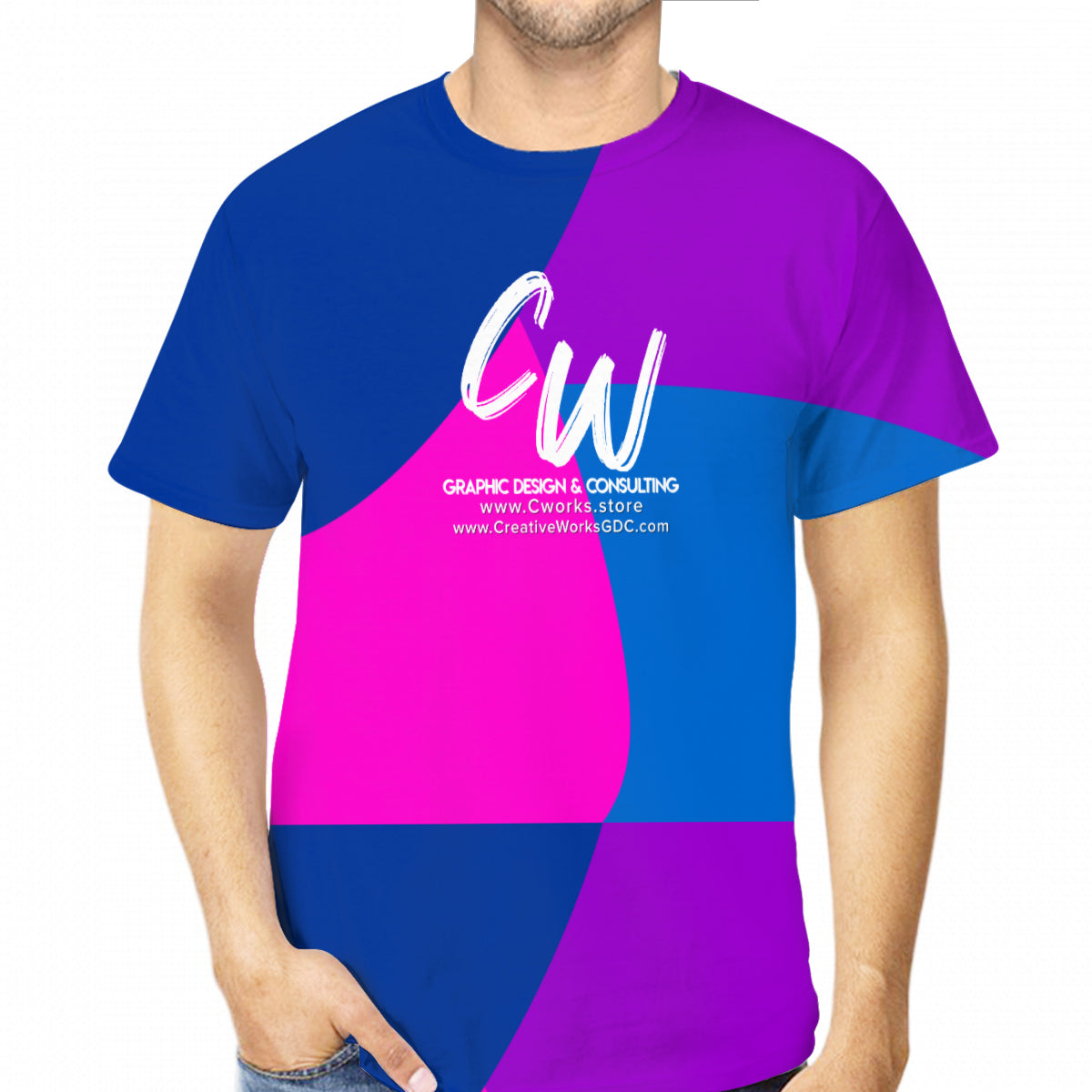 Creative Works CW logo AOP Shirt