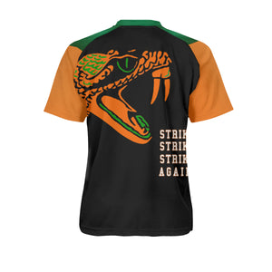 FAMU Black Orange and Green V-neck Rattler Jersey