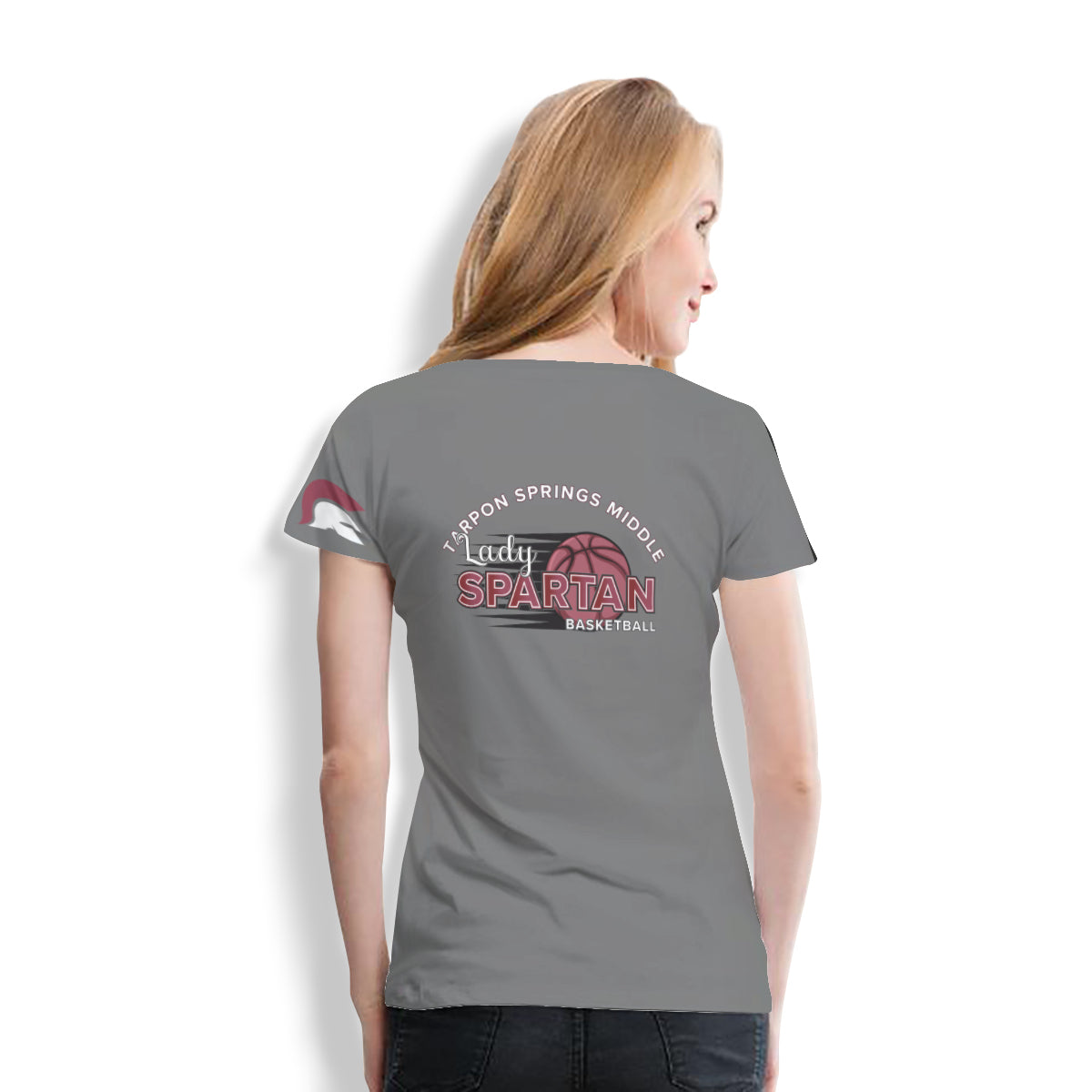 Tarpon Springs AOP Women's Short-Sleeved Gray Poly T-Shirt