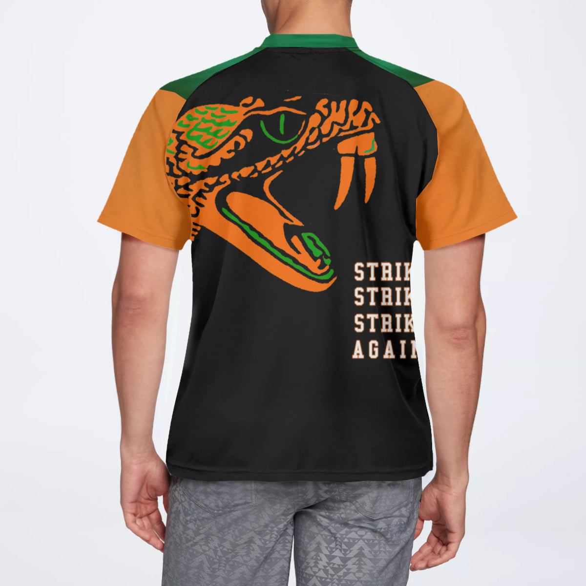 FAMU Black Orange and Green V-neck Rattler Jersey