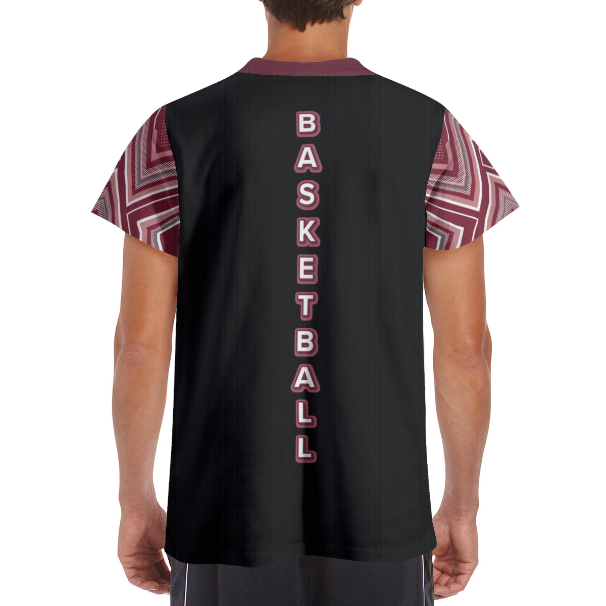 Tarpon Springs Men's Black with Maroon Short Sleeve