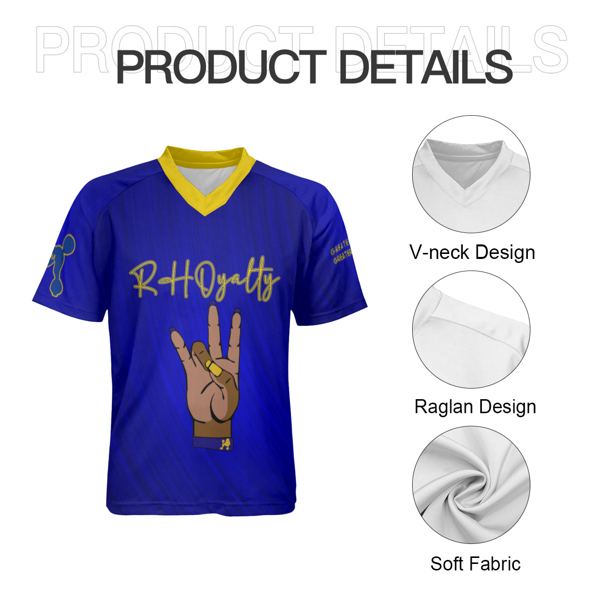 SGRho AOP Rhoyalty V-Neck Poly Shirt