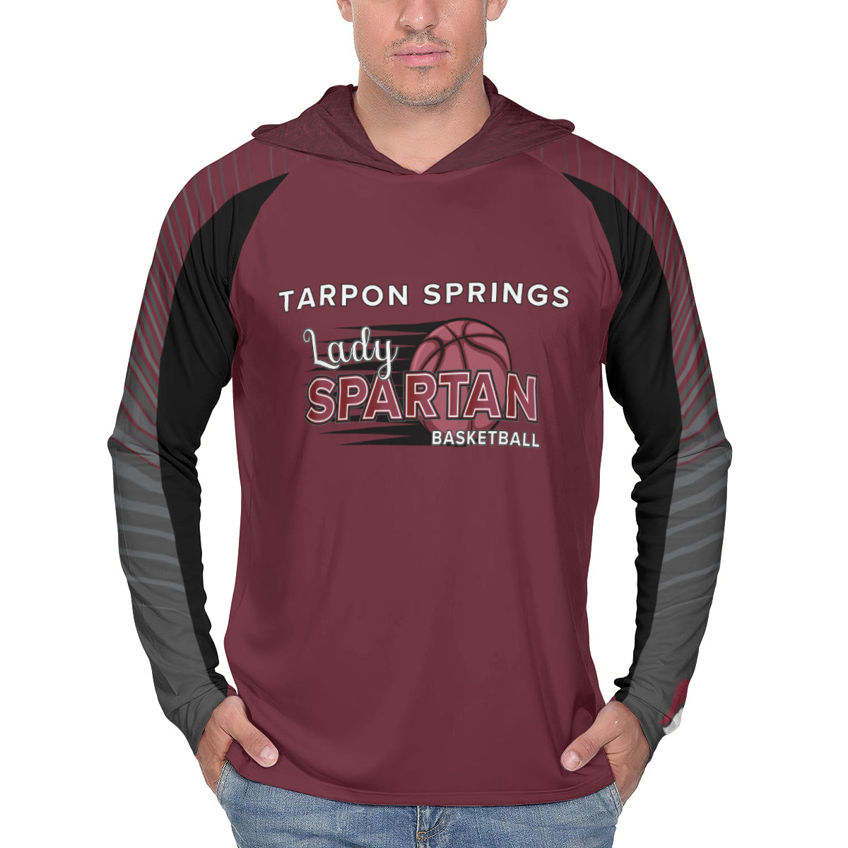 Tarpon Springs Lady Basketball AOP Sun Protection Long Sleeve Hoodie