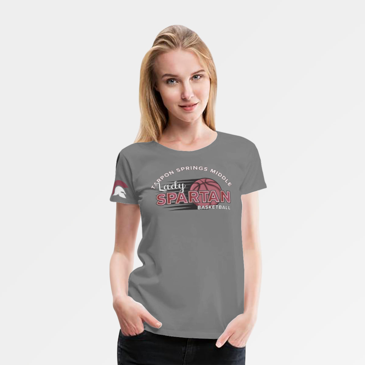 Tarpon Springs AOP Women's Short-Sleeved Gray Poly T-Shirt