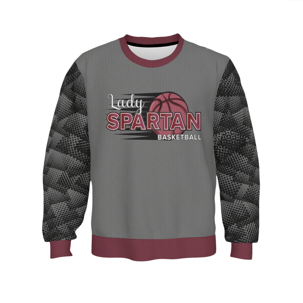 Tarpon Springs Middle Gray AOP Lady Basketball Gray Sweater