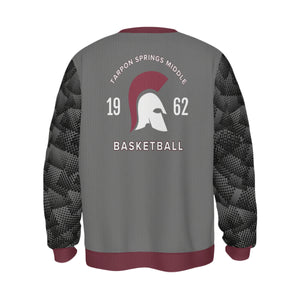 Tarpon Springs Middle Gray AOP Lady Basketball Gray Sweater